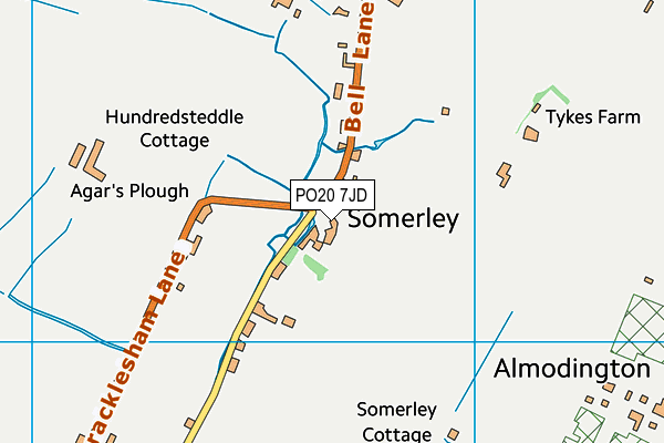 PO20 7JD map - OS VectorMap District (Ordnance Survey) PO20 7JD map - OS VectorMap District (Ordnance Survey)
