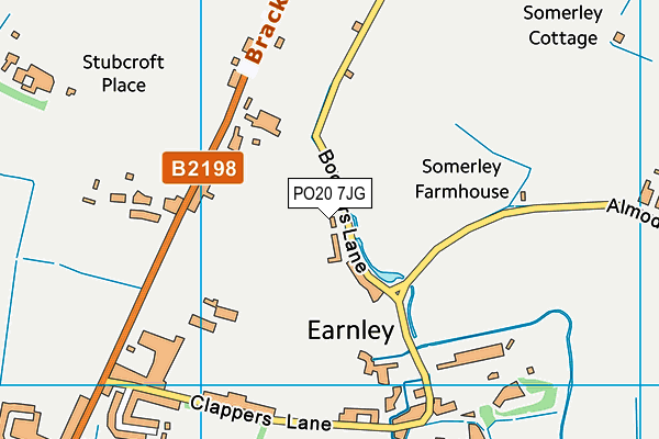 PO20 7JG map - OS VectorMap District (Ordnance Survey) PO20 7JG map - OS VectorMap District (Ordnance Survey)