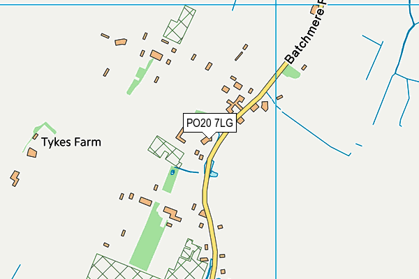 PO20 7LG map - OS VectorMap District (Ordnance Survey) PO20 7LG map - OS VectorMap District (Ordnance Survey)