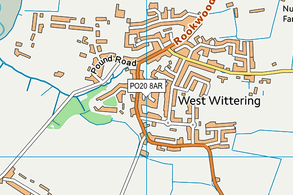 PO20 8AR map - OS VectorMap District (Ordnance Survey) PO20 8AR map - OS VectorMap District (Ordnance Survey)