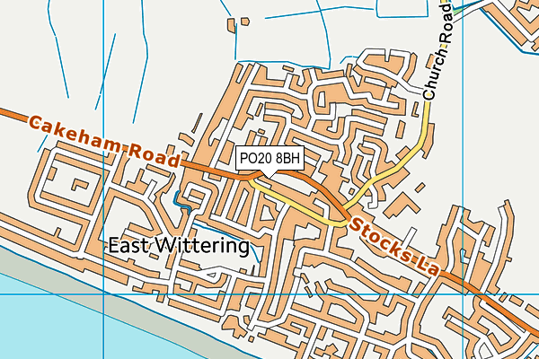 PO20 8BH map - OS VectorMap District (Ordnance Survey) PO20 8BH map - OS VectorMap District (Ordnance Survey)