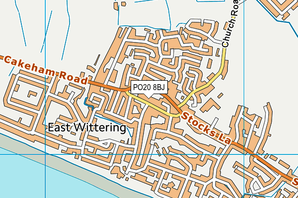 PO20 8BJ map - OS VectorMap District (Ordnance Survey) PO20 8BJ map - OS VectorMap District (Ordnance Survey)