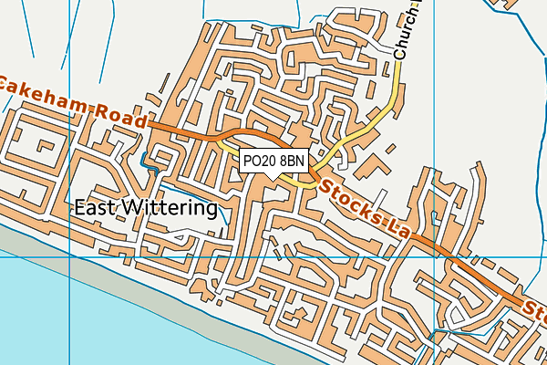 PO20 8BN map - OS VectorMap District (Ordnance Survey) PO20 8BN map - OS VectorMap District (Ordnance Survey)