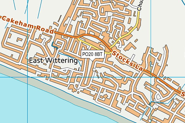 PO20 8BT map - OS VectorMap District (Ordnance Survey) PO20 8BT map - OS VectorMap District (Ordnance Survey)