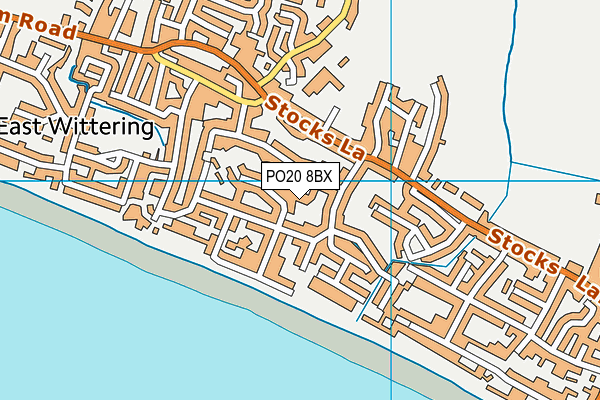 PO20 8BX map - OS VectorMap District (Ordnance Survey) PO20 8BX map - OS VectorMap District (Ordnance Survey)