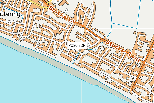 PO20 8DN map - OS VectorMap District (Ordnance Survey) PO20 8DN map - OS VectorMap District (Ordnance Survey)