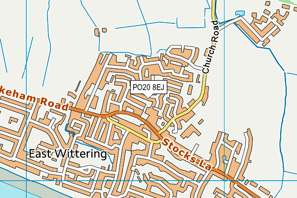 PO20 8EJ map - OS VectorMap District (Ordnance Survey) PO20 8EJ map - OS VectorMap District (Ordnance Survey)