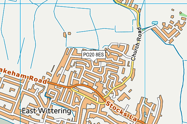 PO20 8ES map - OS VectorMap District (Ordnance Survey) PO20 8ES map - OS VectorMap District (Ordnance Survey)