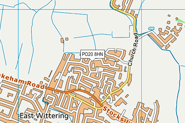 PO20 8HN map - OS VectorMap District (Ordnance Survey) PO20 8HN map - OS VectorMap District (Ordnance Survey)