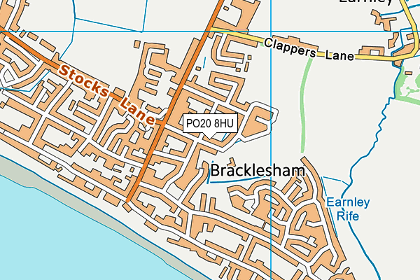 PO20 8HU map - OS VectorMap District (Ordnance Survey)