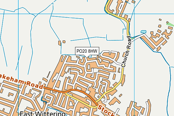 PO20 8HW map - OS VectorMap District (Ordnance Survey) PO20 8HW map - OS VectorMap District (Ordnance Survey)