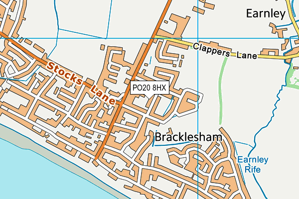 PO20 8HX map - OS VectorMap District (Ordnance Survey) PO20 8HX map - OS VectorMap District (Ordnance Survey)