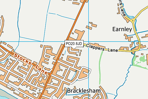 PO20 8JD map - OS VectorMap District (Ordnance Survey) PO20 8JD map - OS VectorMap District (Ordnance Survey)
