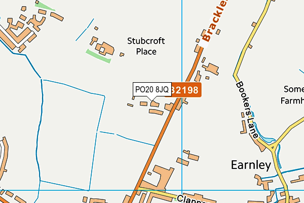 PO20 8JQ map - OS VectorMap District (Ordnance Survey) PO20 8JQ map - OS VectorMap District (Ordnance Survey)