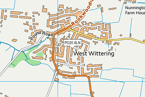 PO20 8LN map - OS VectorMap District (Ordnance Survey) PO20 8LN map - OS VectorMap District (Ordnance Survey)
