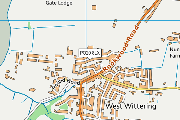 PO20 8LX map - OS VectorMap District (Ordnance Survey) PO20 8LX map - OS VectorMap District (Ordnance Survey)