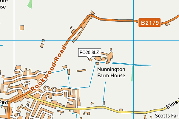 PO20 8LZ map - OS VectorMap District (Ordnance Survey) PO20 8LZ map - OS VectorMap District (Ordnance Survey)
