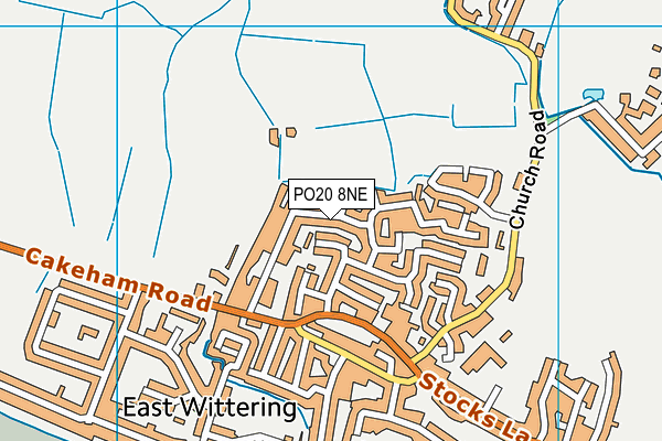 PO20 8NE map - OS VectorMap District (Ordnance Survey) PO20 8NE map - OS VectorMap District (Ordnance Survey)