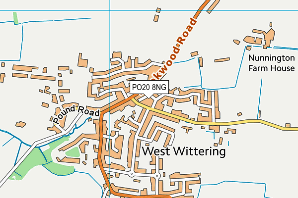 PO20 8NG map - OS VectorMap District (Ordnance Survey) PO20 8NG map - OS VectorMap District (Ordnance Survey)