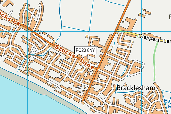 PO20 8NY map - OS VectorMap District (Ordnance Survey) PO20 8NY map - OS VectorMap District (Ordnance Survey)