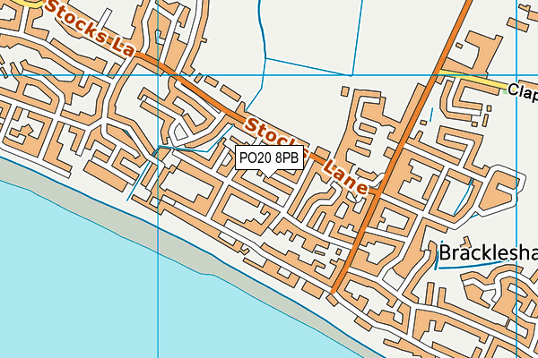 PO20 8PB map - OS VectorMap District (Ordnance Survey) PO20 8PB map - OS VectorMap District (Ordnance Survey)
