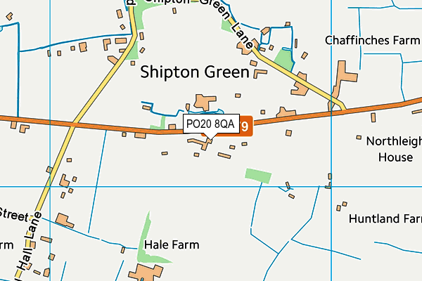PO20 8QA map - OS VectorMap District (Ordnance Survey) PO20 8QA map - OS VectorMap District (Ordnance Survey)