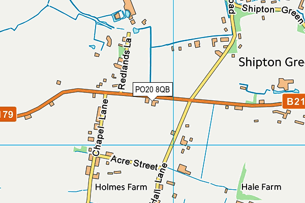 PO20 8QB map - OS VectorMap District (Ordnance Survey) PO20 8QB map - OS VectorMap District (Ordnance Survey)