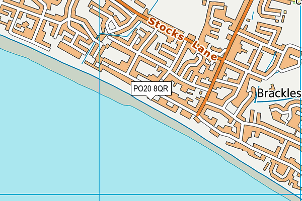 PO20 8QR map - OS VectorMap District (Ordnance Survey) PO20 8QR map - OS VectorMap District (Ordnance Survey)