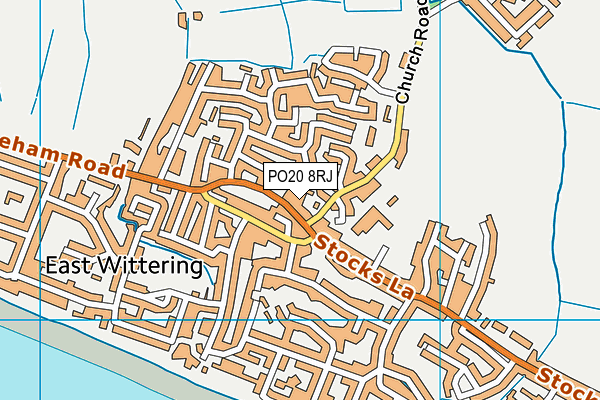 PO20 8RJ map - OS VectorMap District (Ordnance Survey) PO20 8RJ map - OS VectorMap District (Ordnance Survey)