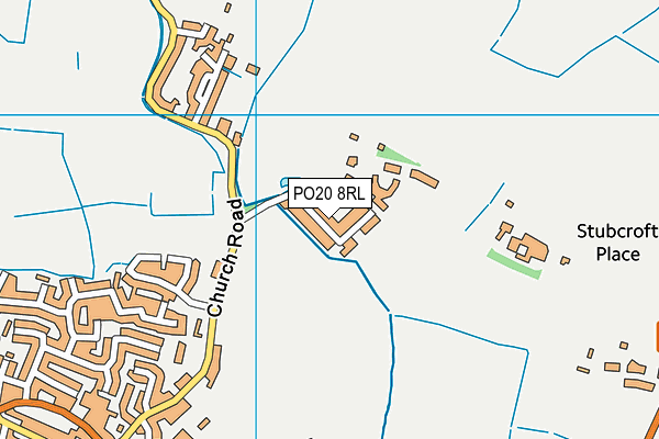 PO20 8RL map - OS VectorMap District (Ordnance Survey) PO20 8RL map - OS VectorMap District (Ordnance Survey)