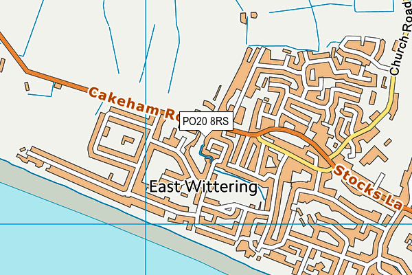 PO20 8RS map - OS VectorMap District (Ordnance Survey) PO20 8RS map - OS VectorMap District (Ordnance Survey)