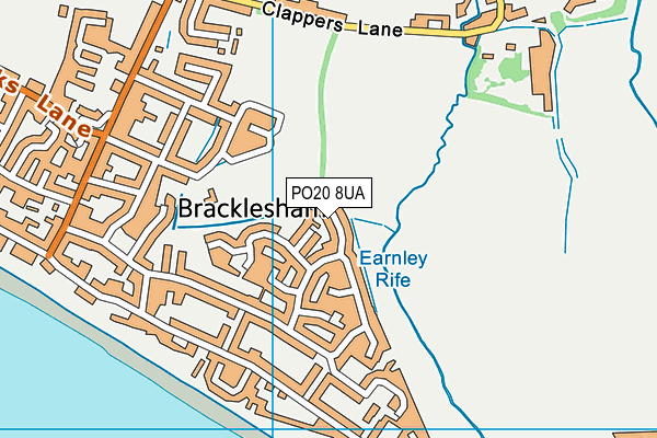 PO20 8UA map - OS VectorMap District (Ordnance Survey) PO20 8UA map - OS VectorMap District (Ordnance Survey)