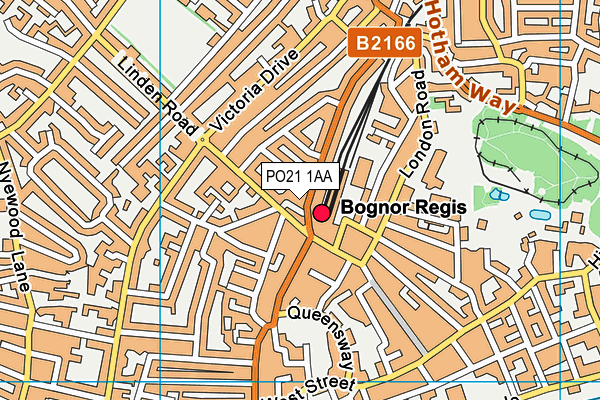 PO21 1AA map - OS VectorMap District (Ordnance Survey)