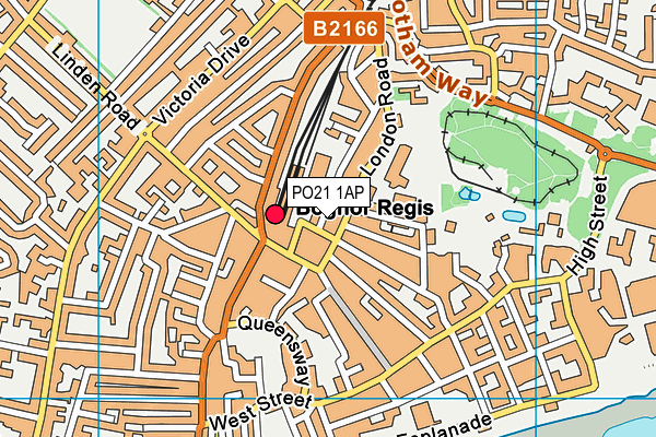 PO21 1AP map - OS VectorMap District (Ordnance Survey)