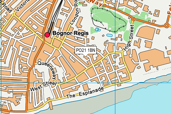 PO21 1BN map - OS VectorMap District (Ordnance Survey)