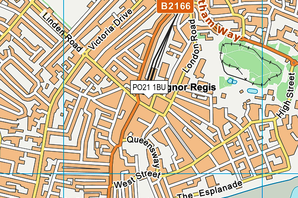 PO21 1BU map - OS VectorMap District (Ordnance Survey)