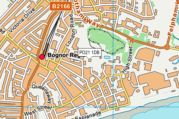 PO21 1DB map - OS VectorMap District (Ordnance Survey)