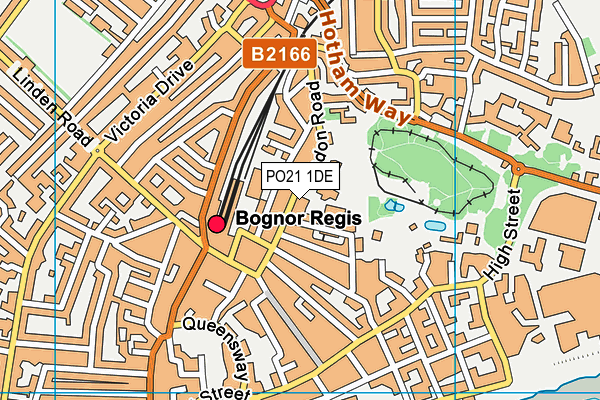 PO21 1DE map - OS VectorMap District (Ordnance Survey)