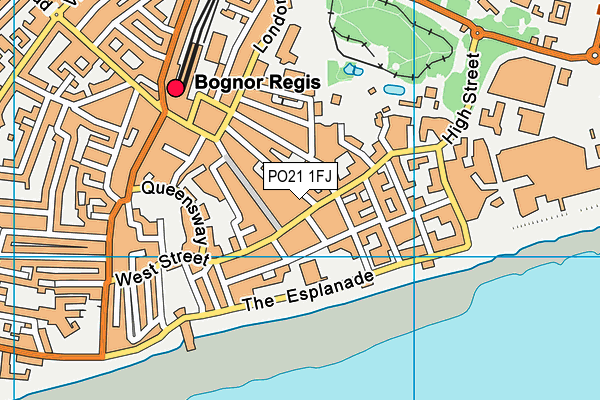 PO21 1FJ map - OS VectorMap District (Ordnance Survey)