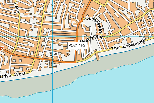 PO21 1FS map - OS VectorMap District (Ordnance Survey)