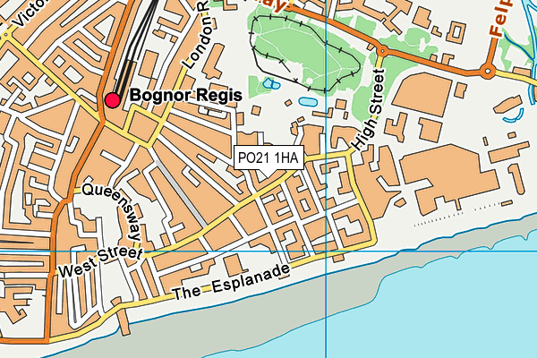 PO21 1HA map - OS VectorMap District (Ordnance Survey)