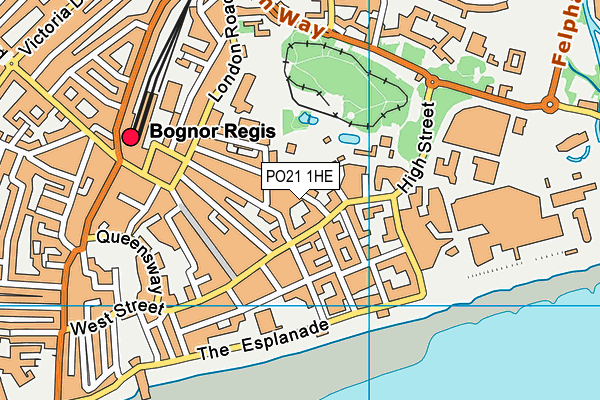 PO21 1HE map - OS VectorMap District (Ordnance Survey)