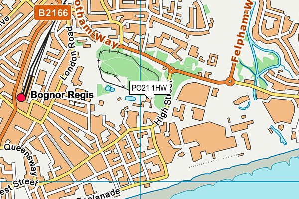 PO21 1HW map - OS VectorMap District (Ordnance Survey)