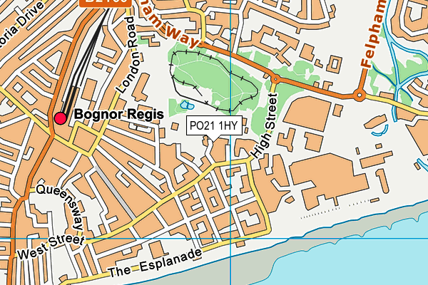 PO21 1HY map - OS VectorMap District (Ordnance Survey)