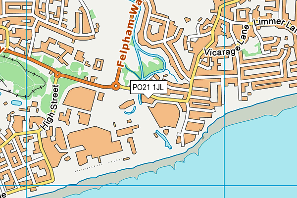 PO21 1JL map - OS VectorMap District (Ordnance Survey)
