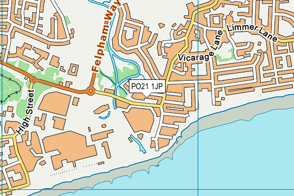 PO21 1JP map - OS VectorMap District (Ordnance Survey)