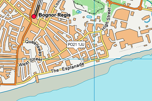 PO21 1JU map - OS VectorMap District (Ordnance Survey)