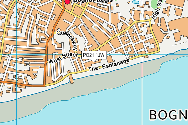 PO21 1JW map - OS VectorMap District (Ordnance Survey)