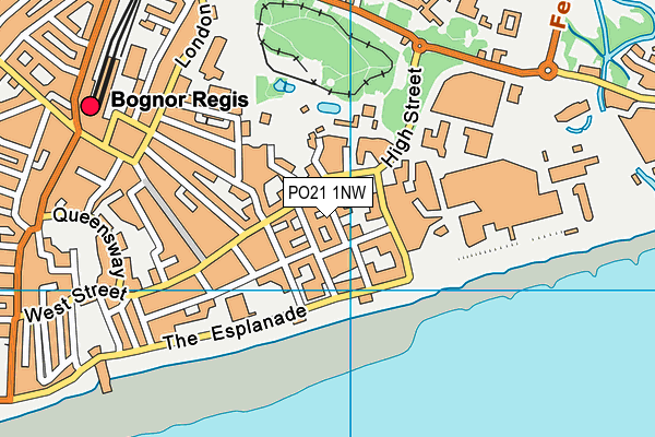 PO21 1NW map - OS VectorMap District (Ordnance Survey)