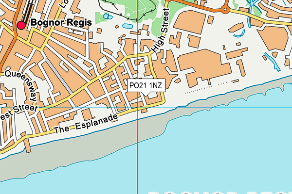 PO21 1NZ map - OS VectorMap District (Ordnance Survey)